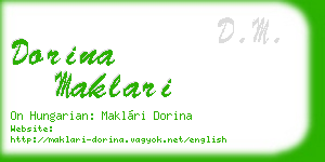 dorina maklari business card